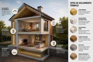 tipos de aislamiento término de una vivienda