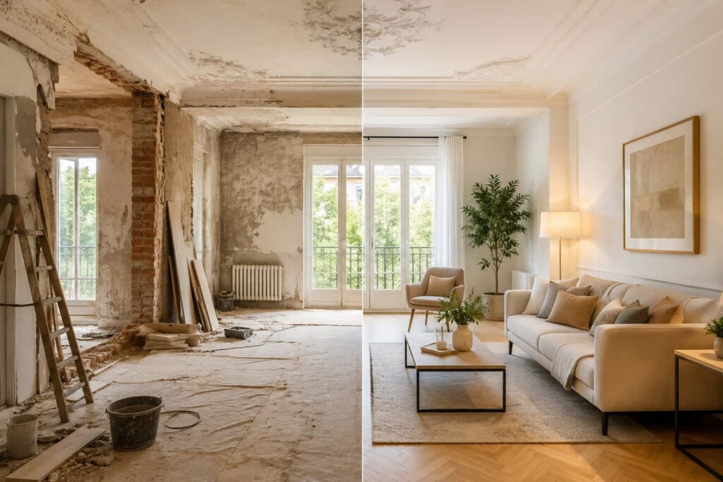 Diferencias entre home staging y reforma; cuándo basta con decorar y cuándo hay que invertir más